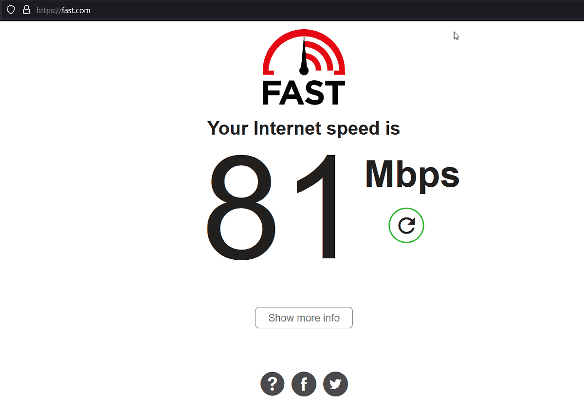 Check Internet speed