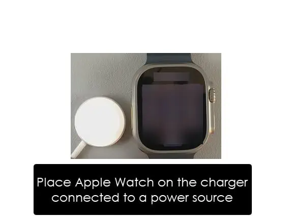 Apple Watch를 충전기에 연결하기