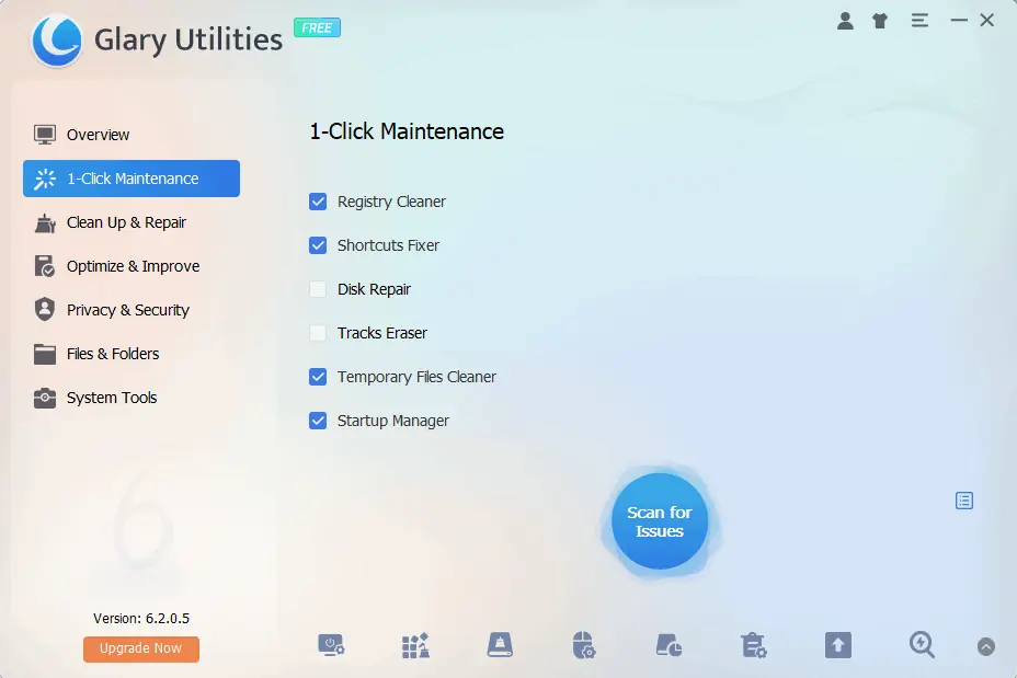 Glary Utilities 6 1-click maintenance