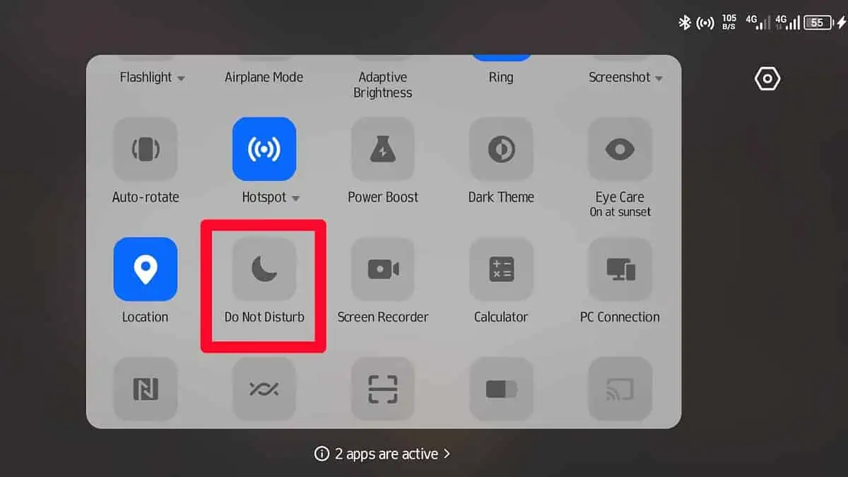 Disable Do Not Disturb Setting