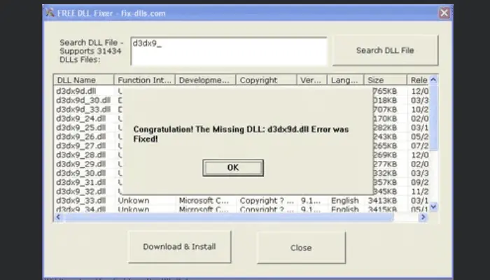free dll fixer ui