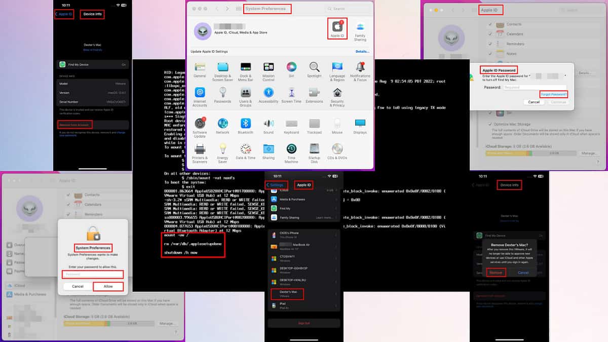 how to remove user password from macbook