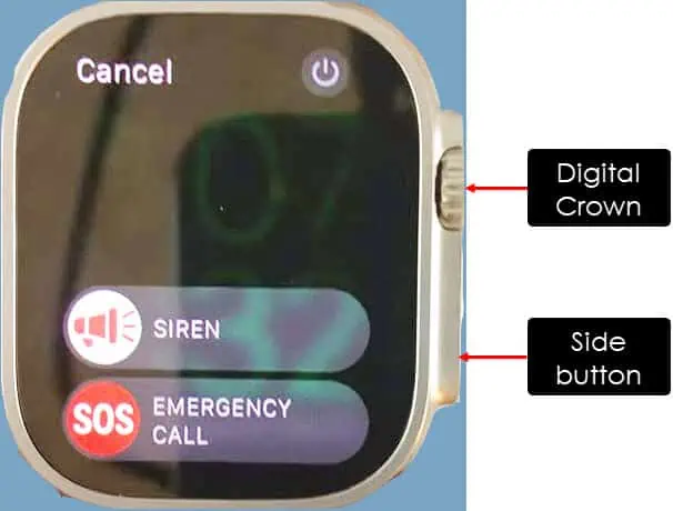 Power Slider of Apple Watch