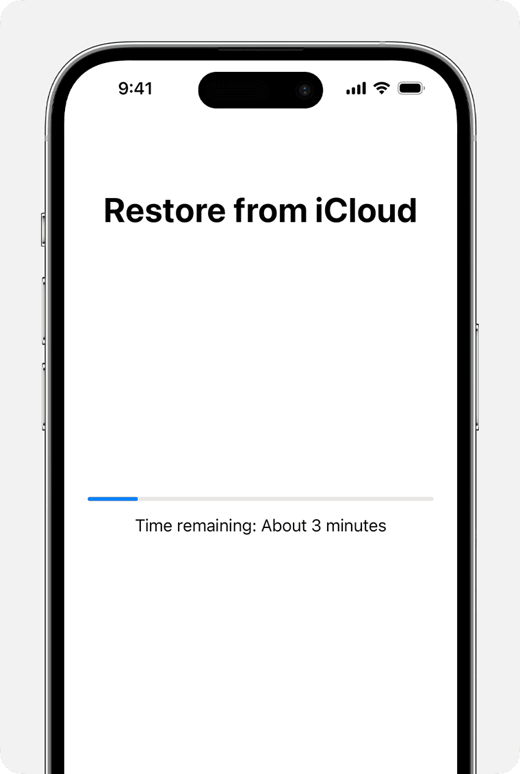 Restore from iCloud