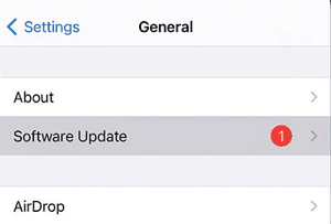 Software update iPhone
