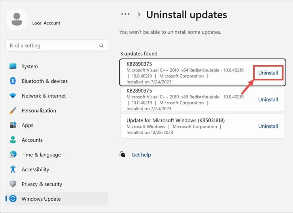Uninstall-a-Windows-update
