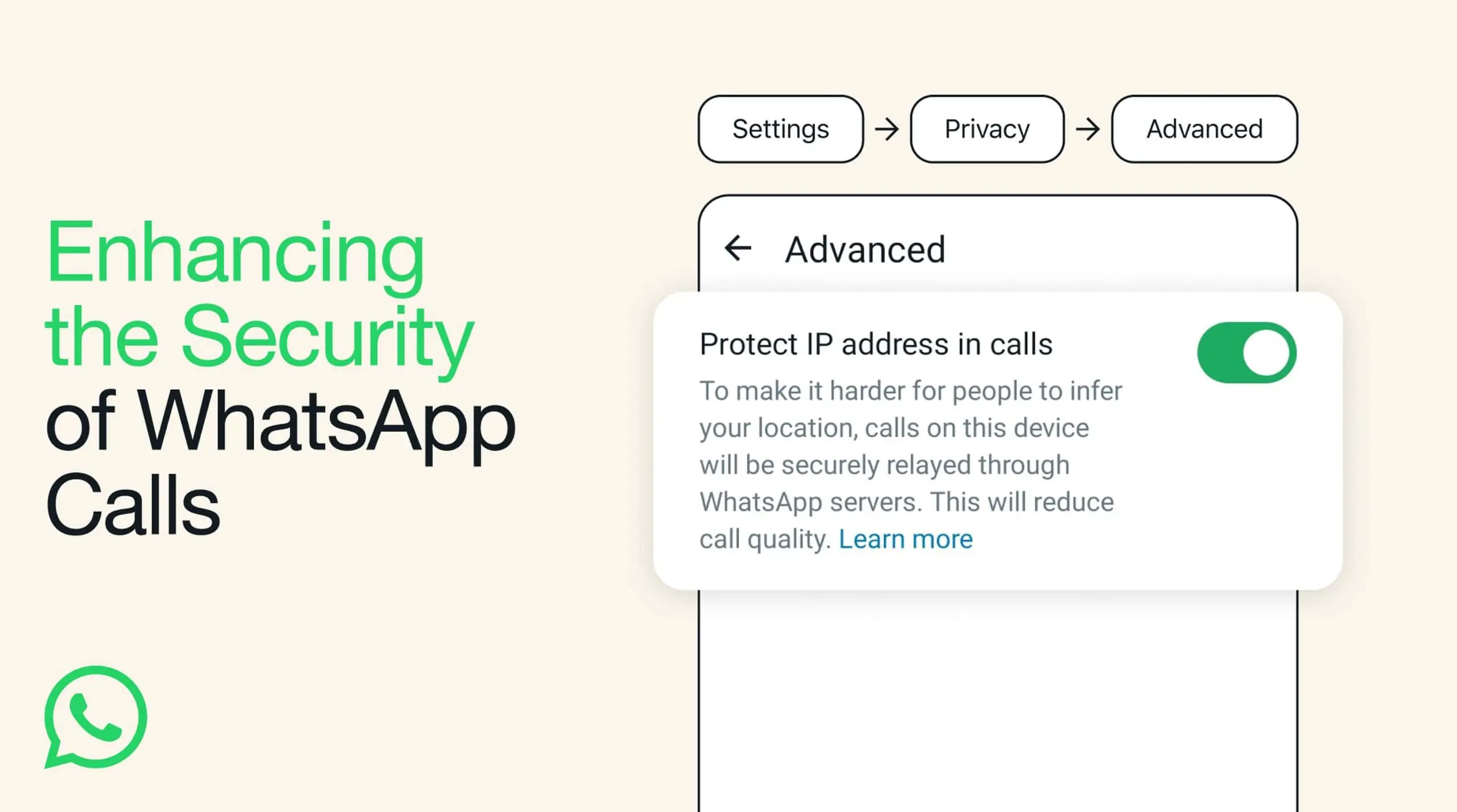 WhatsApp now allows you to protect your IP address during calls