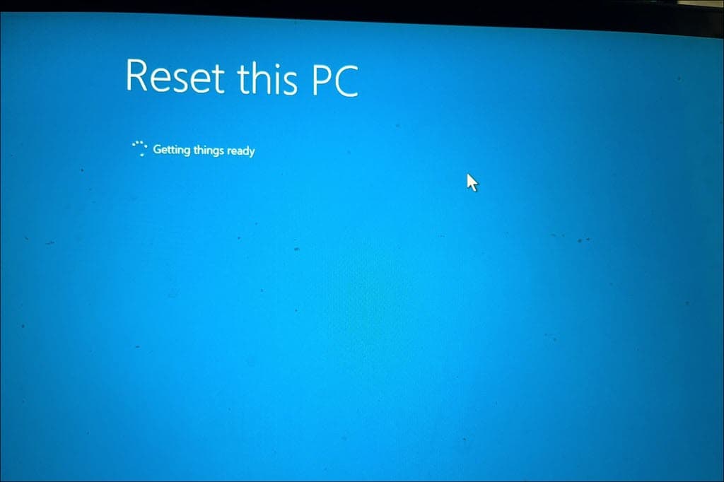 Windows getting ready for reset