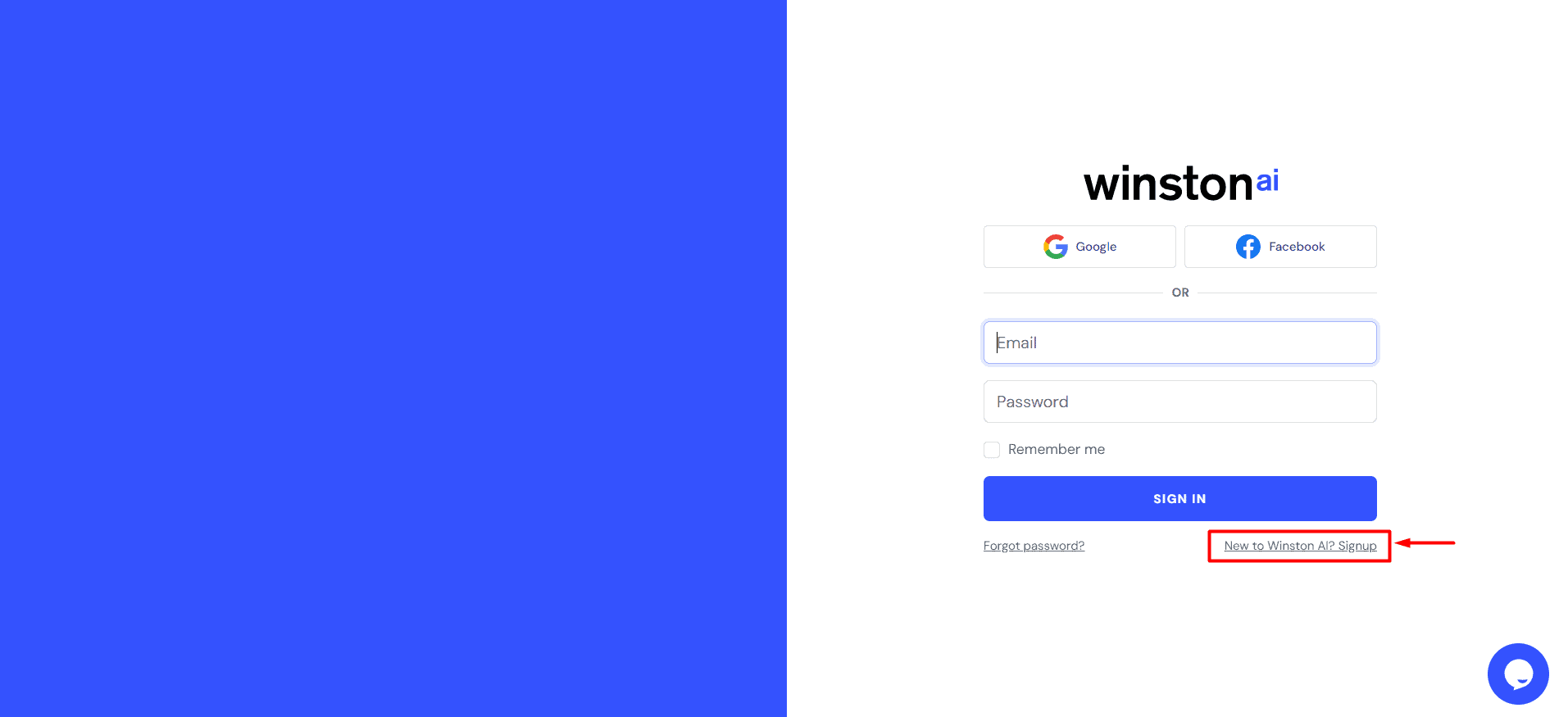 Winston AI home page