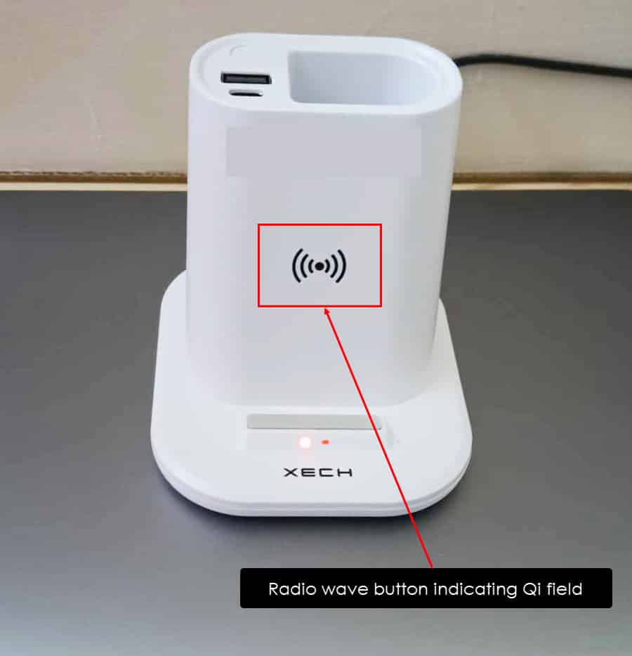 Wireless charger Qi field