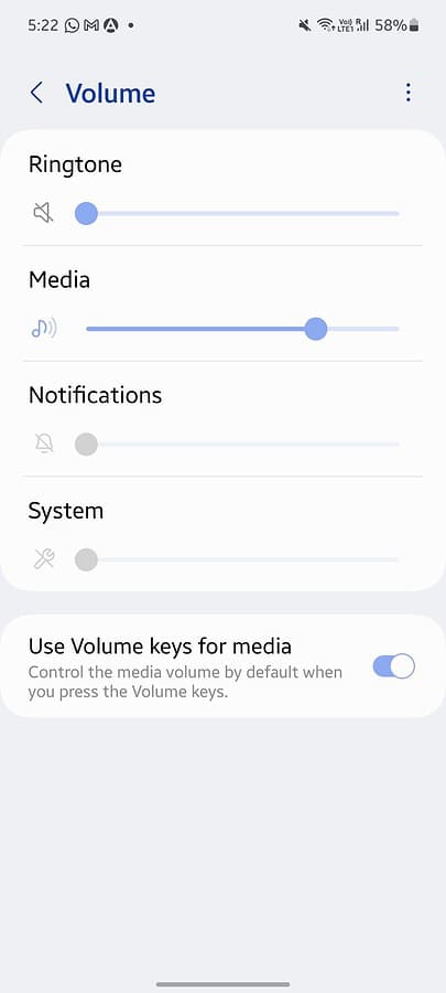 increase your phone's volume from settings