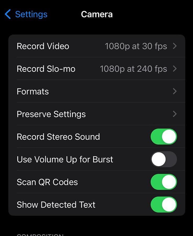 como ativar o scanner de código no iphone