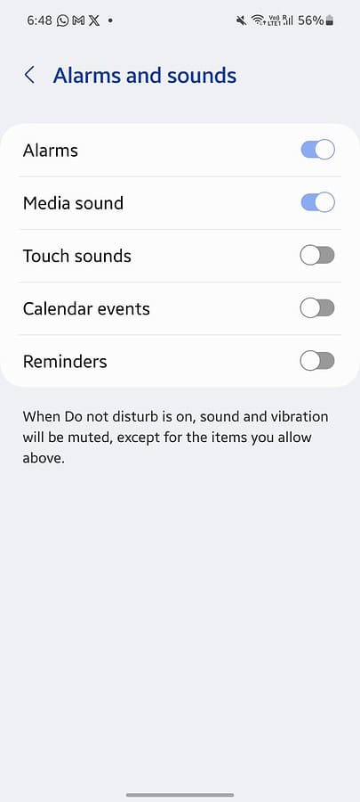 how to enable media sound in dnd mode
