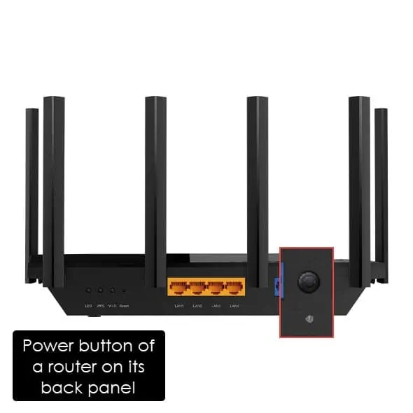 router power button