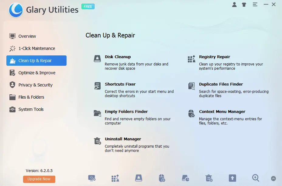 Clean Up and Repair feature