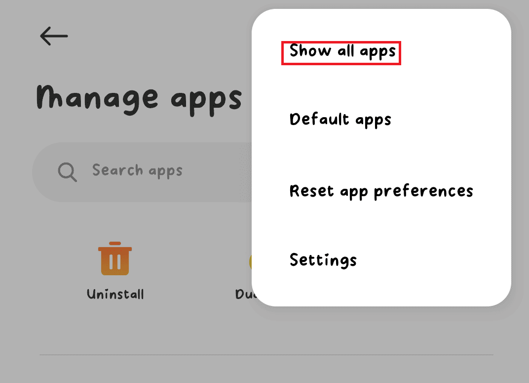 Show all Apps