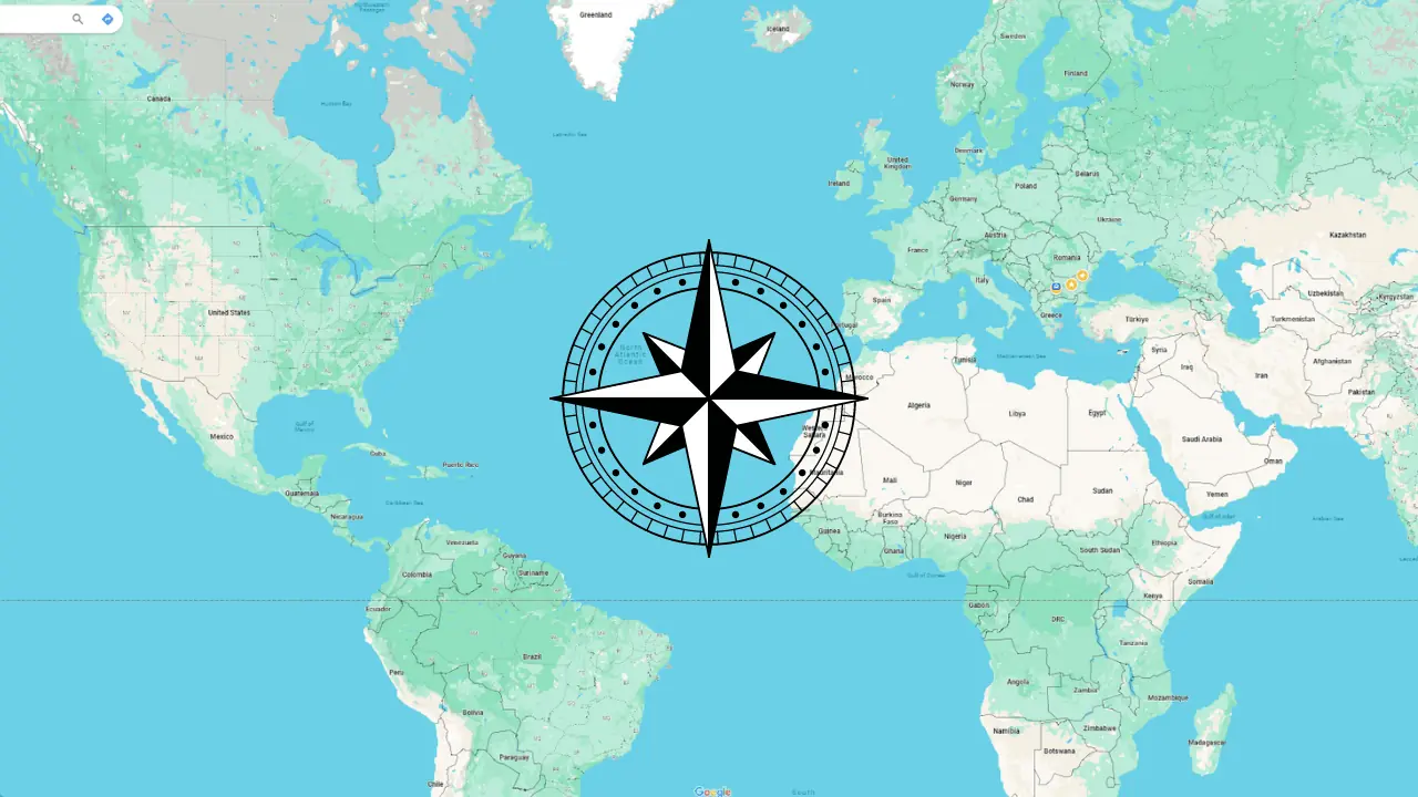 show compass google maps