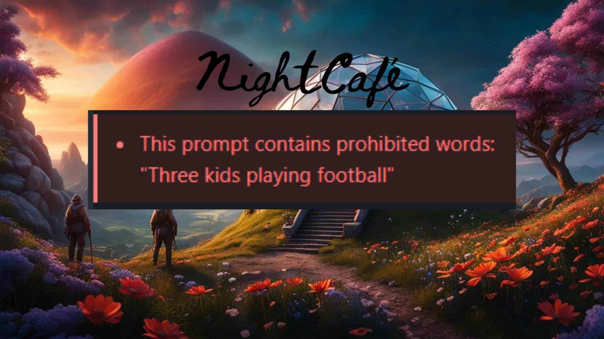 nightcafe this prompt contains prohibited words