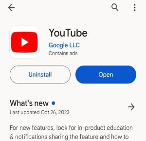uninstall youtube