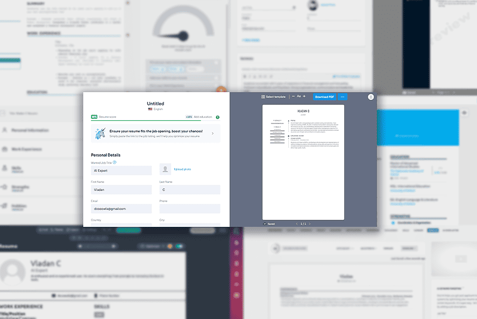 free resume maker ai download