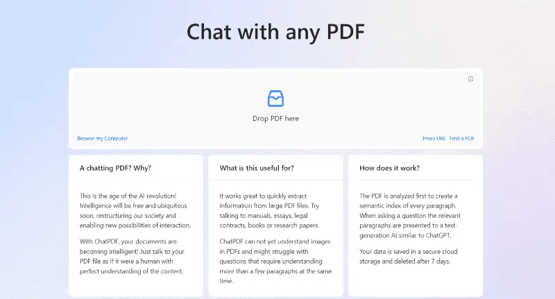 Chat PDF AI free