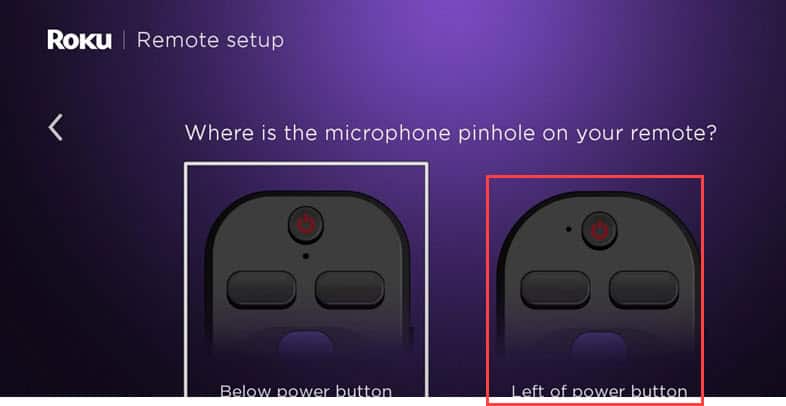 Choose left of power button
