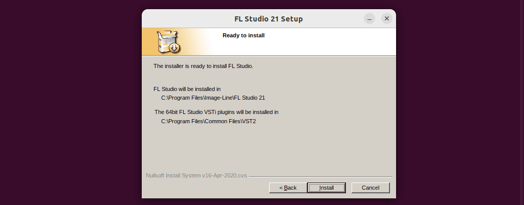 Installing fl studio on Linux using setup on Linux
