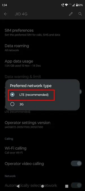 Manually Set the Preferred Network for SIM