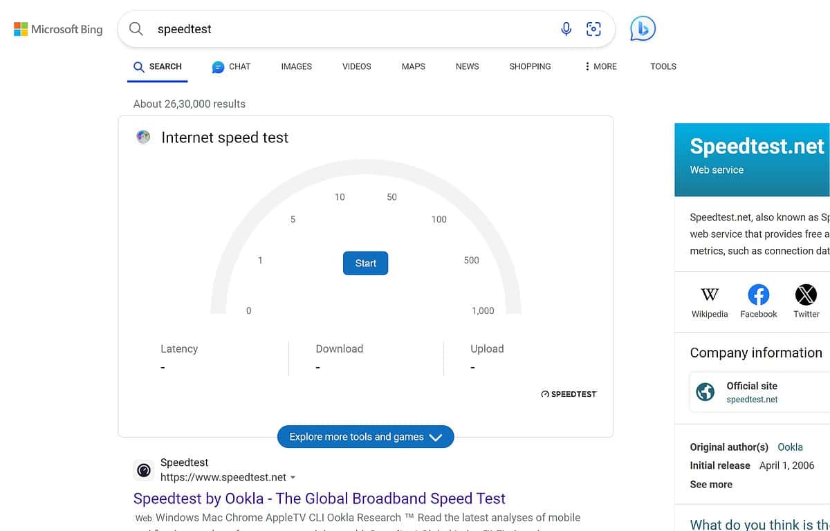 Microsoft Bing Search now has Speedtest integration worldwide - ...