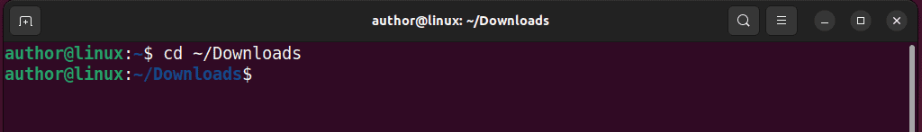 Moving to Downloads folder on Linux