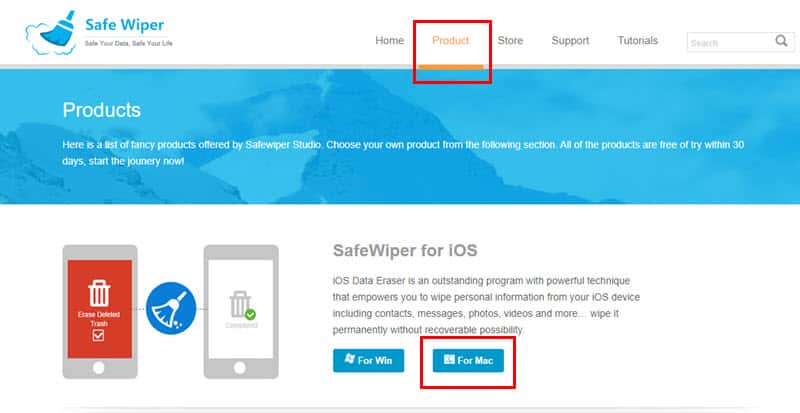 Safe wiper for mac