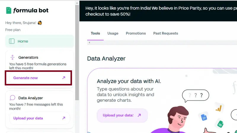 ai for excel sheets free