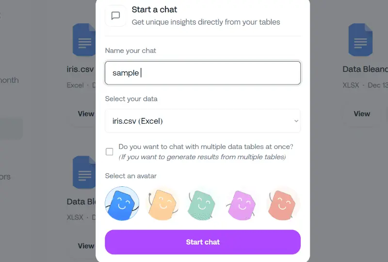 ai for creating excel sheets