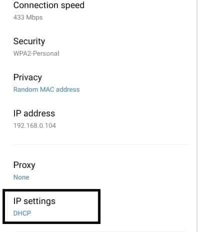 ip settings