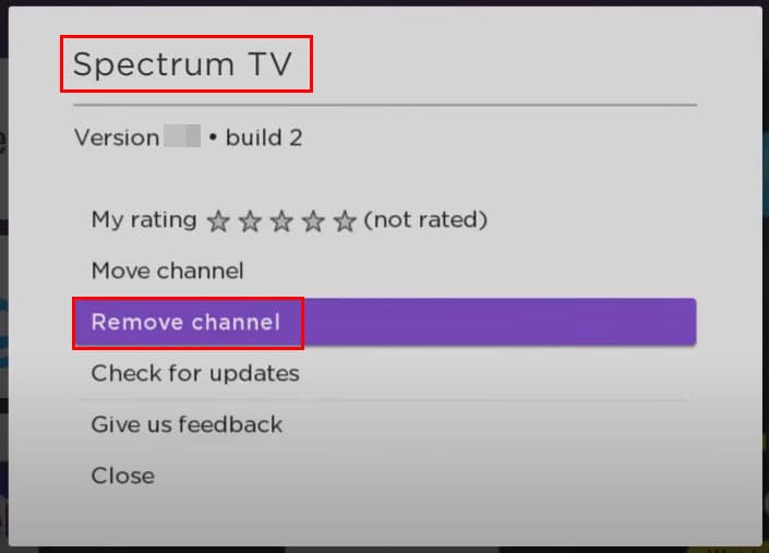 Spectrum remove channel
