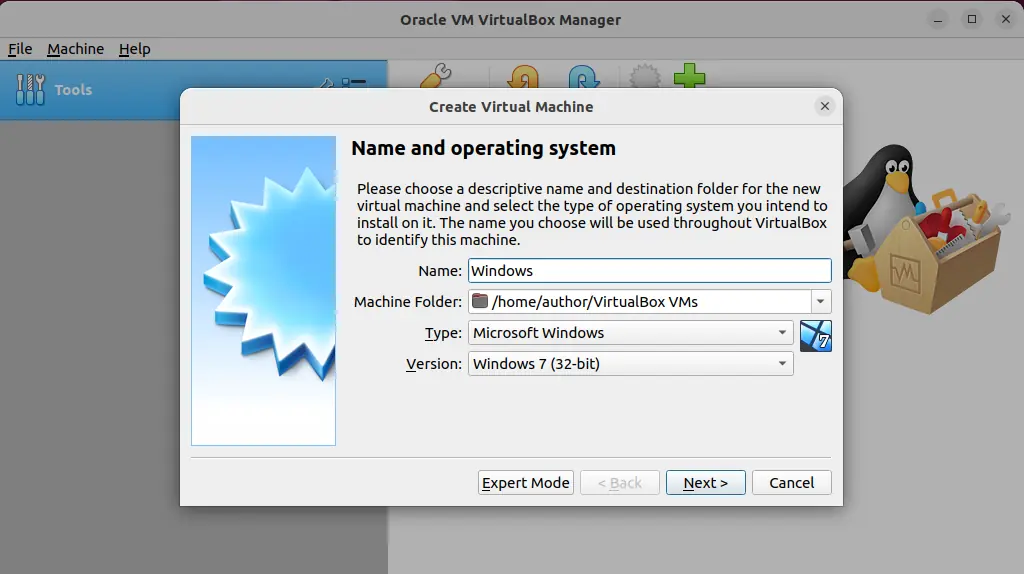 creating a Windows virtual machine on Linux