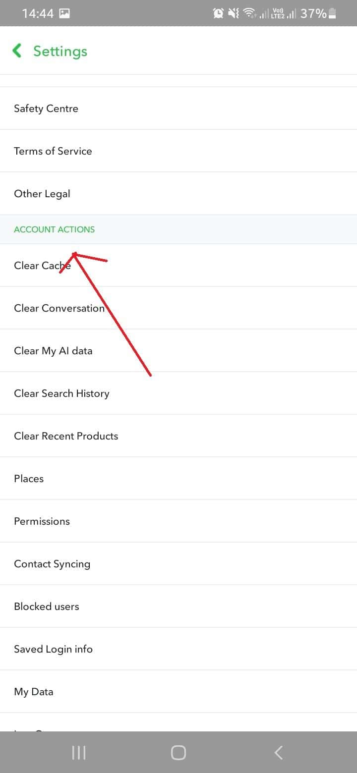 Find the Account Actions 