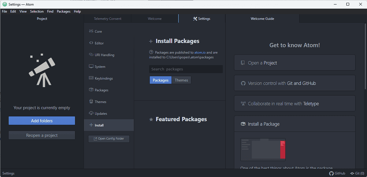 atom packages