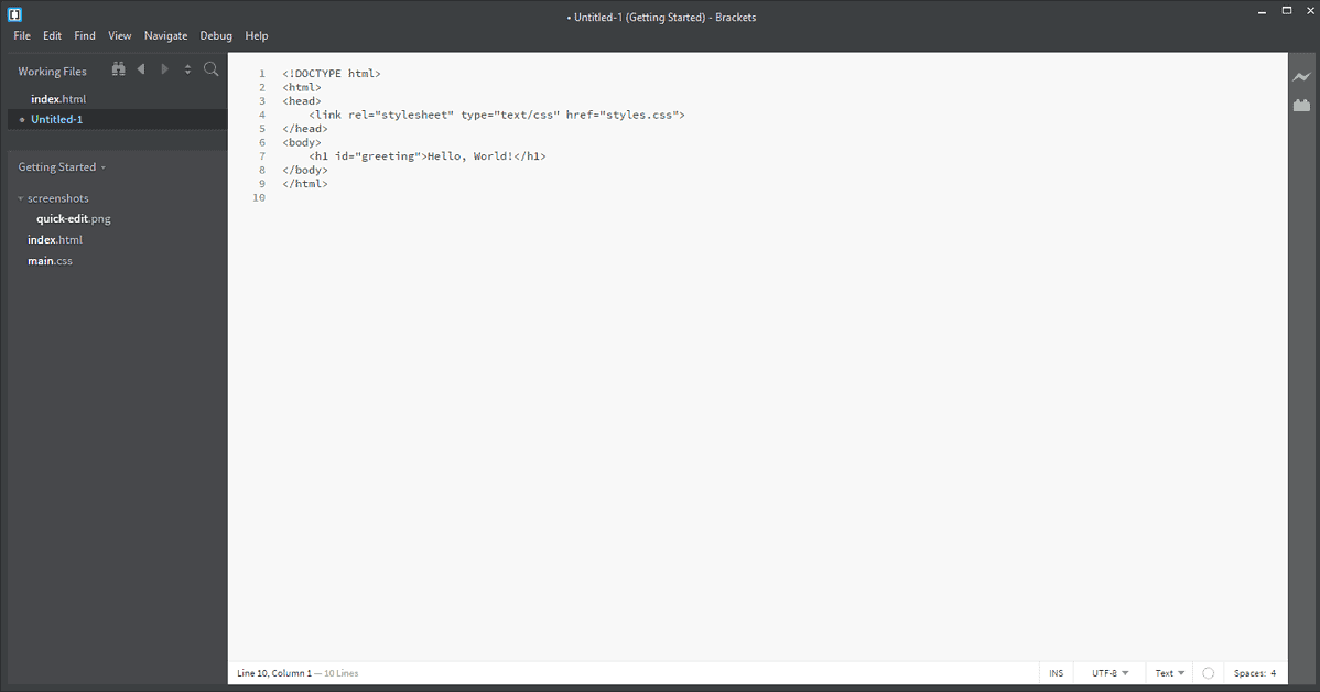 brackets code written