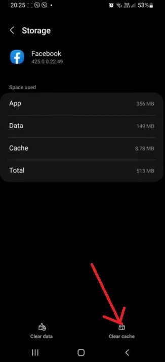 Clear Cache and Clear Data options