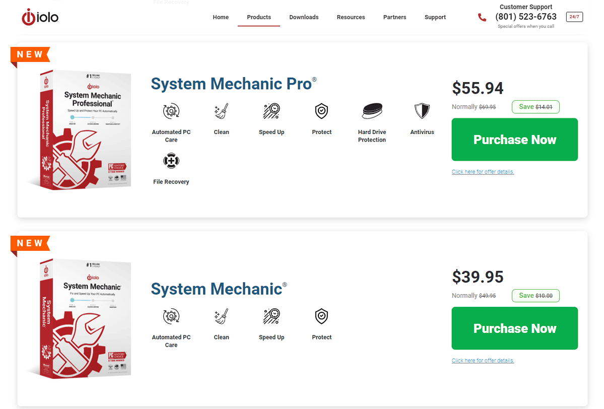 Iolo System Mechanic Prices