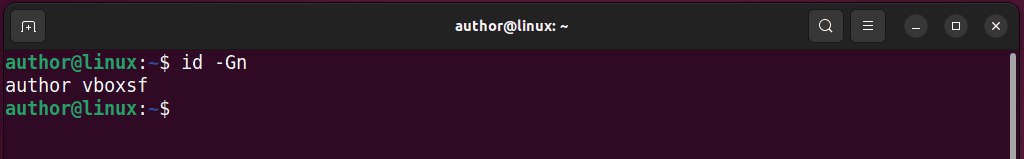 listing all groups of current user on linux with id command