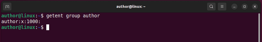 listing all members of a specific group on linux with getent command