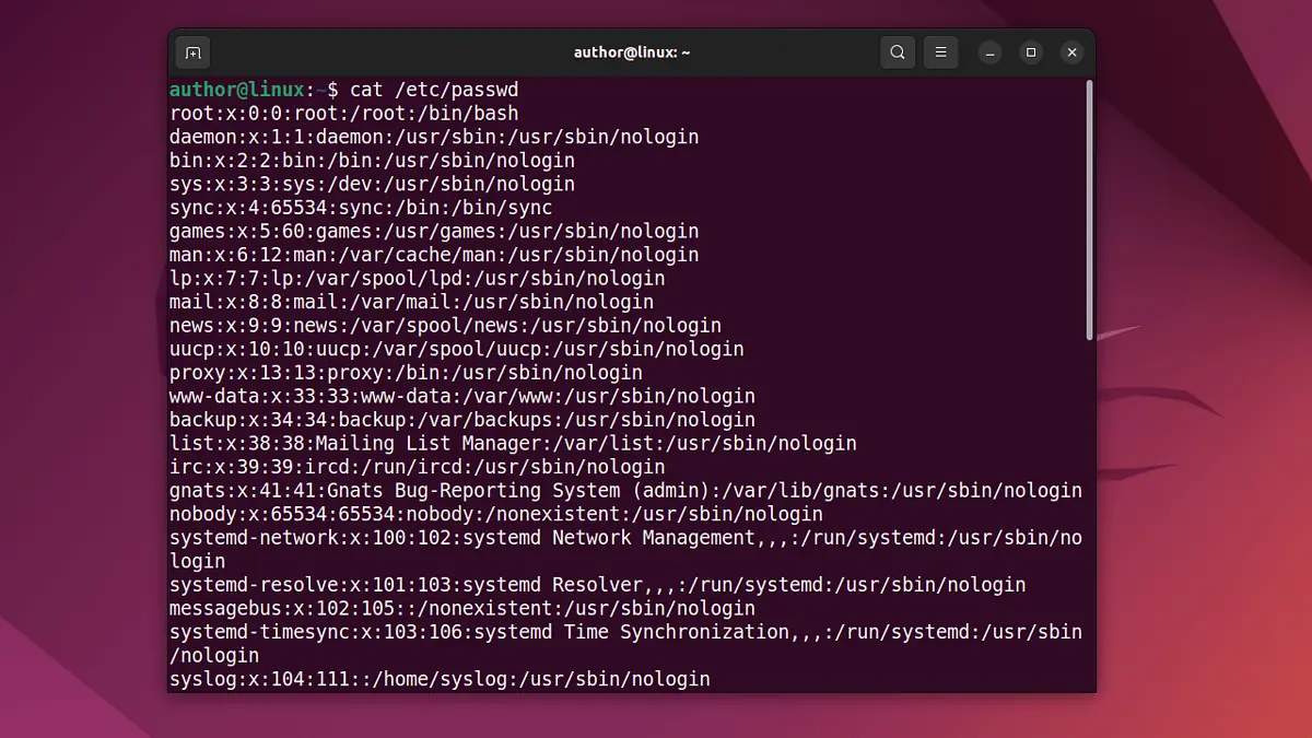 ubuntu list user info