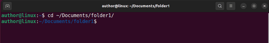 moving to another directory on Linux wih cd command