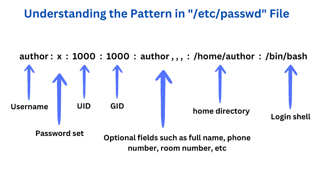 understanding the pattern in the /etc/passwd file
