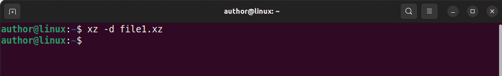 unzipping files in Linux using xz command