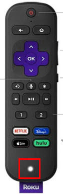 white light blinking roku remote