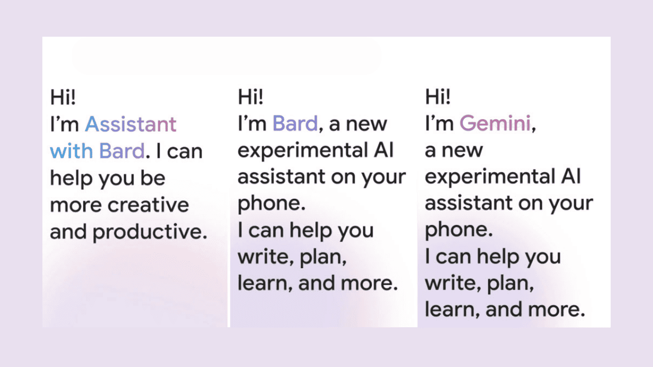 Google can’t choose between calling Google Assistant ‘Gemini’ or ‘Assistant with Bard’