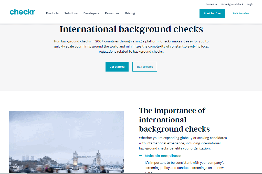Checkr international background checks
